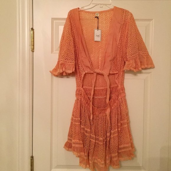 Sunday St.Tropez NWT peach beach dress - Picture 1 of 4